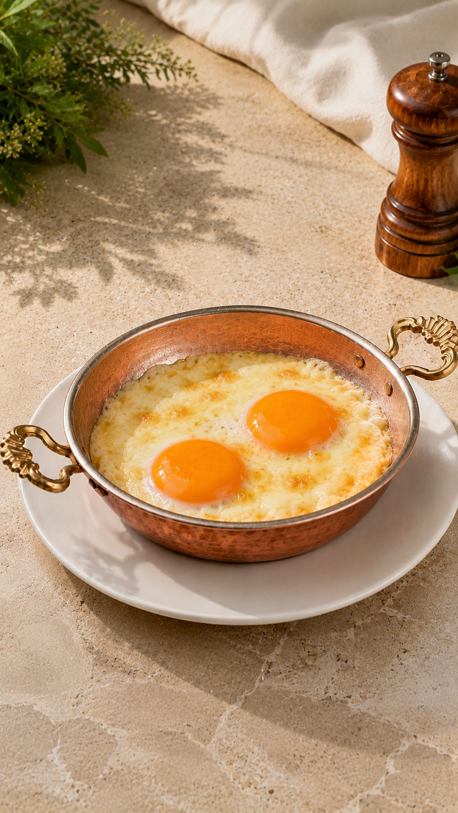 Sahanda Peynirli Yumurta