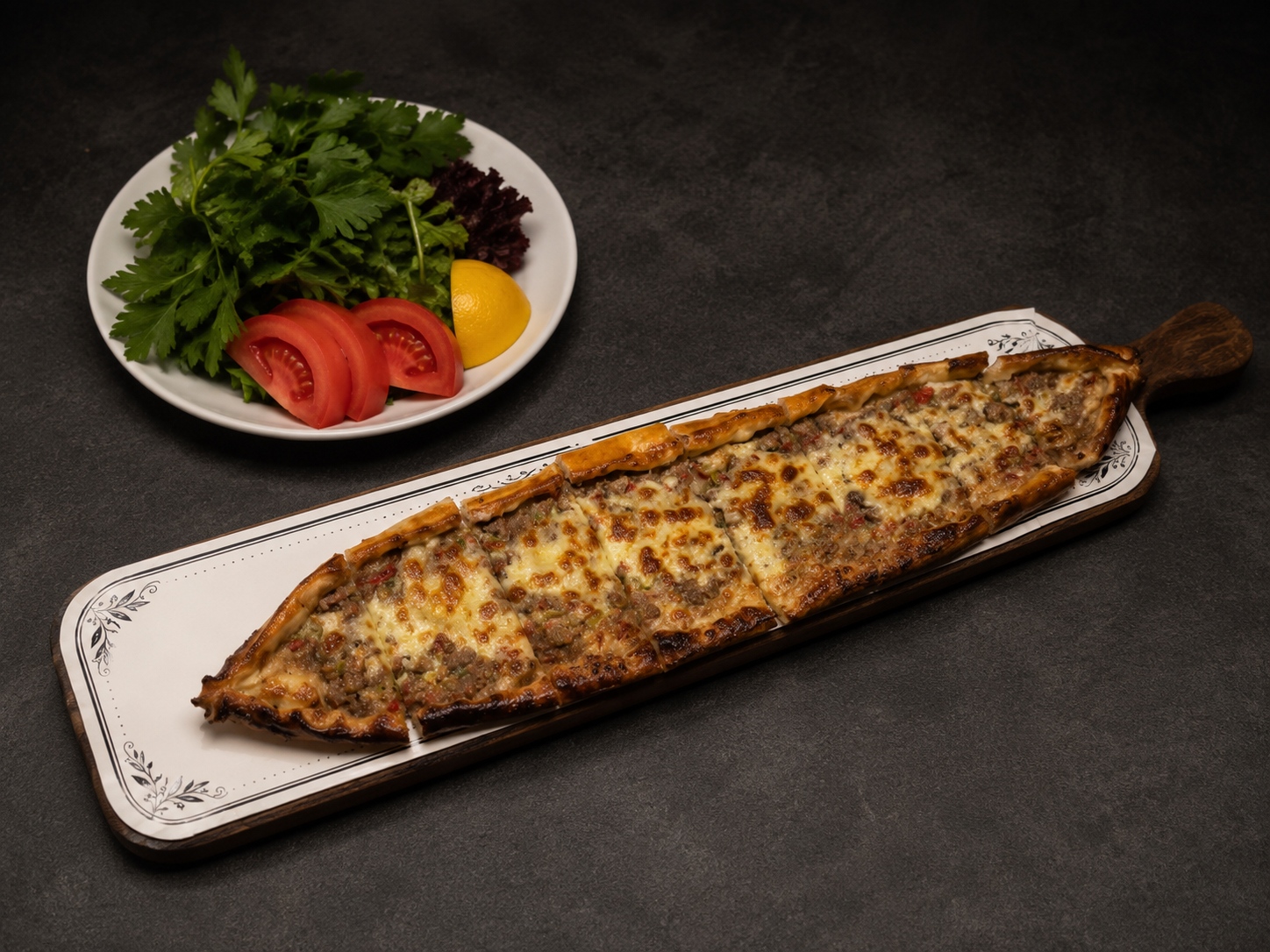 Kıymalı Kaşarlı Pide